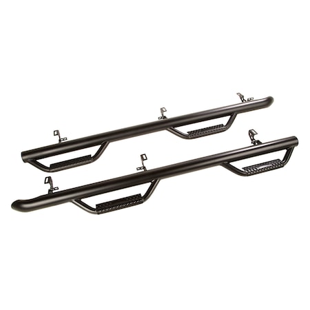 Rugged Ridge SPARTAN NERF BARS, TEXTURED BLACK; 18-18 JEEP WRANGLER JLU, 4 DOOR 11596.04